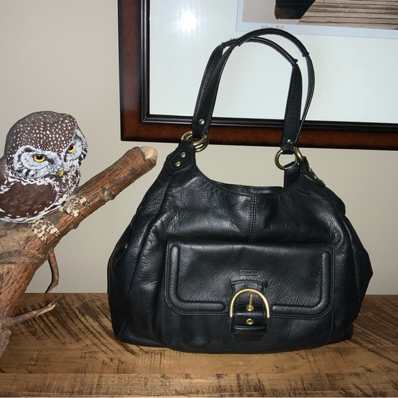 COACH F-24686 CAMPBELL LEATHER SHOULDER BAG 
12.5"L x 5"W x 10"H - Picture 5 of 14